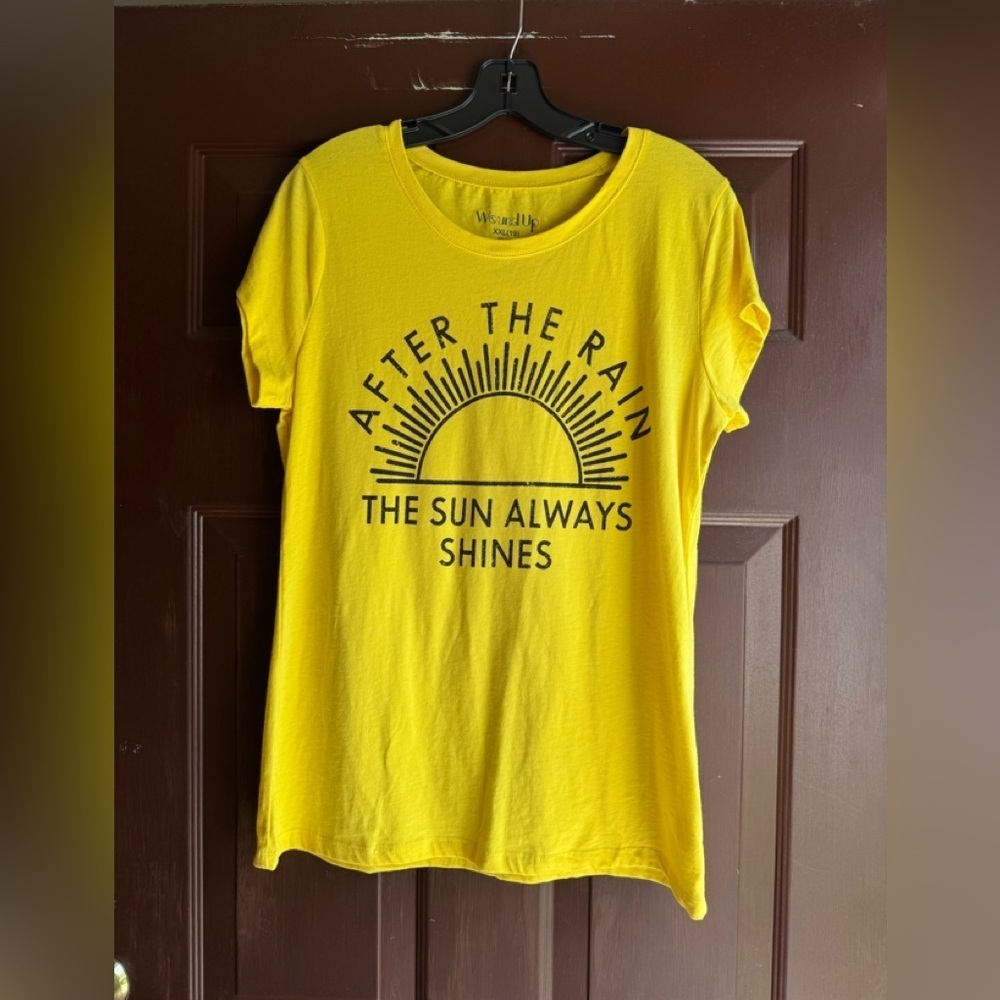 Wound Up Brand Yellow Tee Shirt Size XXL (Size 19)